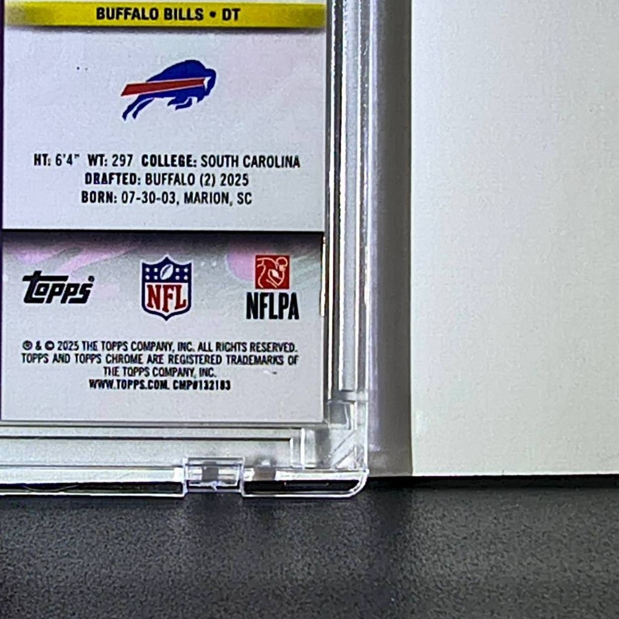 T.J. Sanders Rookie 2025 Topps Chrome Cosmic Nebula NFL #111 Card Buffalo Bills