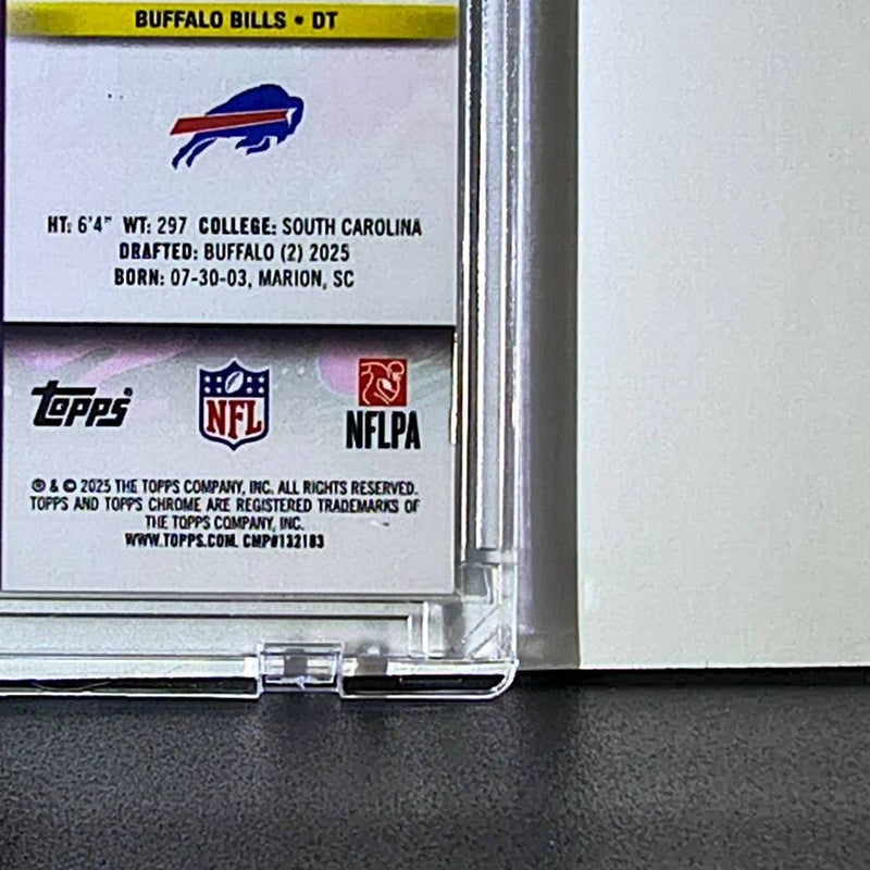 T.J. Sanders Rookie 2025 Topps Chrome Cosmic Nebula NFL #111 Card Buffalo Bills