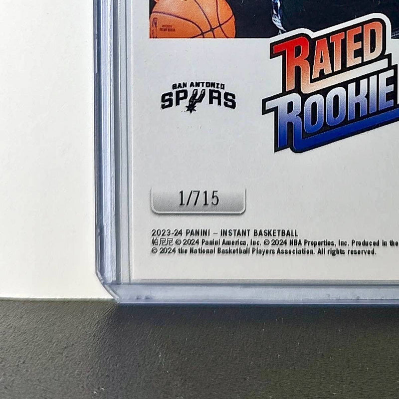 Victor Wembanyama Rookie 2023-24 Panini Donruss Rated Rookie #1 Basketball Card