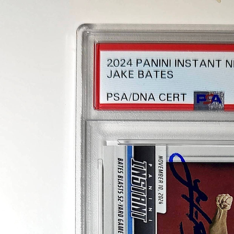 Jake Bates Rookie 2024 Panini NFL #147 Detroit Lions PSA 9 Auto 9
