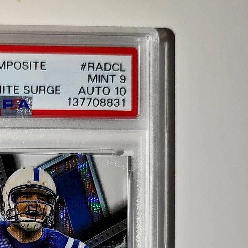 Dallas Clark 2023 Topps Resurgence #RA-DCL White Surge 38/125 PSA 9 Auto 10