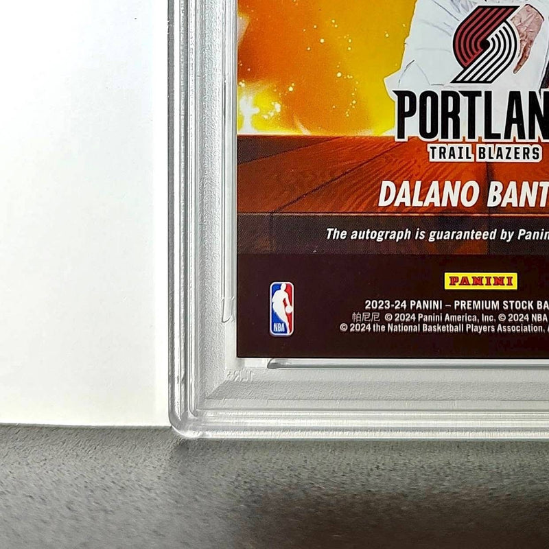Dalano Banton 2023 NBA Hoops #HS-DN0 Hot Signatures Prizm Disco PSA 9 Auto 10