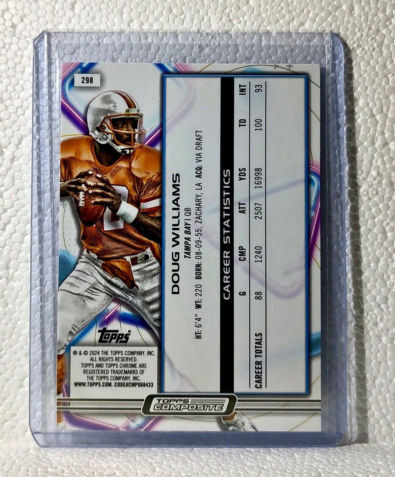 Doug Williams 2023 Topps Chrome Cosmic NFL #298 Card Tampa Bay Buccaneers