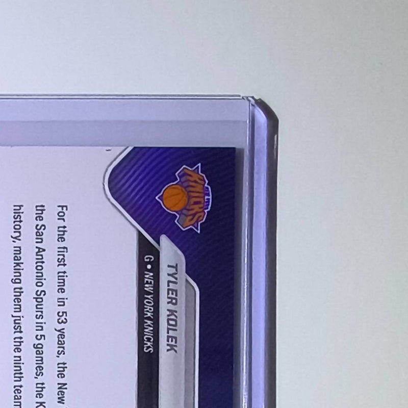 Tyler Kolek 2026 Topps Now NBA Champions #C12 Card New York Knicks