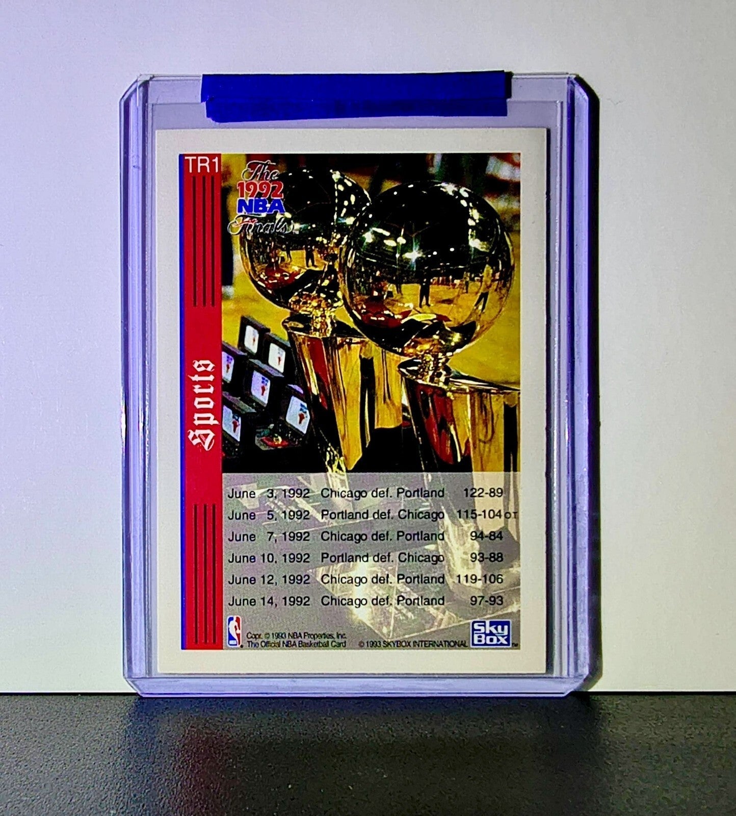 Michael Jordan 1992-93 NBA Hoops Tribune #TR1 Basketball Card Chicago Bulls