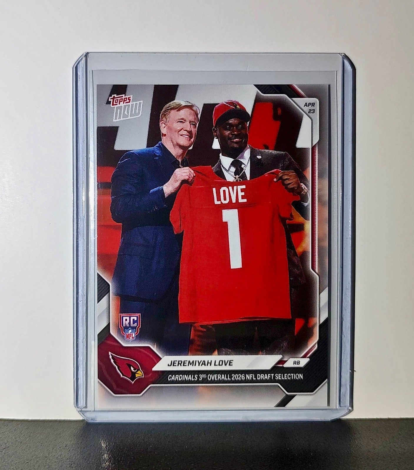 Jeremiyah Love Rookie 2026 Topps Now Draft Night #JLOV Card Arizona Cardinals