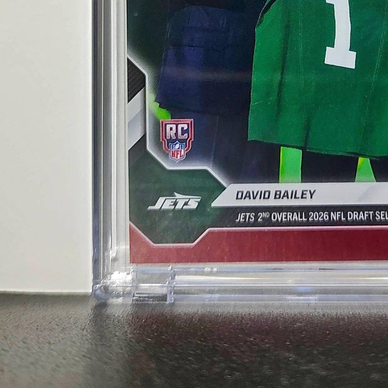 David Bailey Rookie 2026 Topps Now Draft Night #DBAL Red Foil 2/5 Card Jets