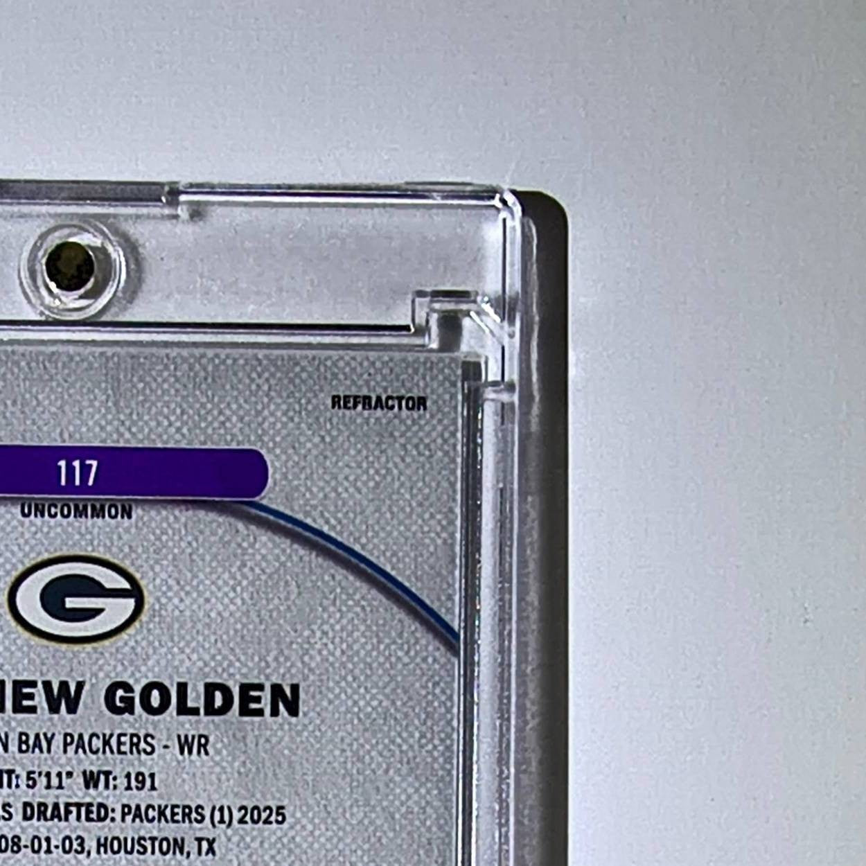 Matthew Golden Rookie 2025 Topps Finest NFL #117 Refractor Green Bay Packers