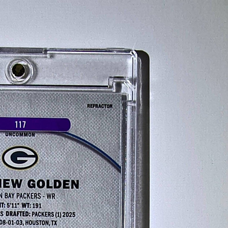 Matthew Golden Rookie 2025 Topps Finest NFL #117 Refractor Green Bay Packers