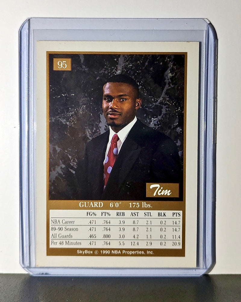 Tim Hardaway 1990 Skybox NBA #95 Card Golden State Warriors