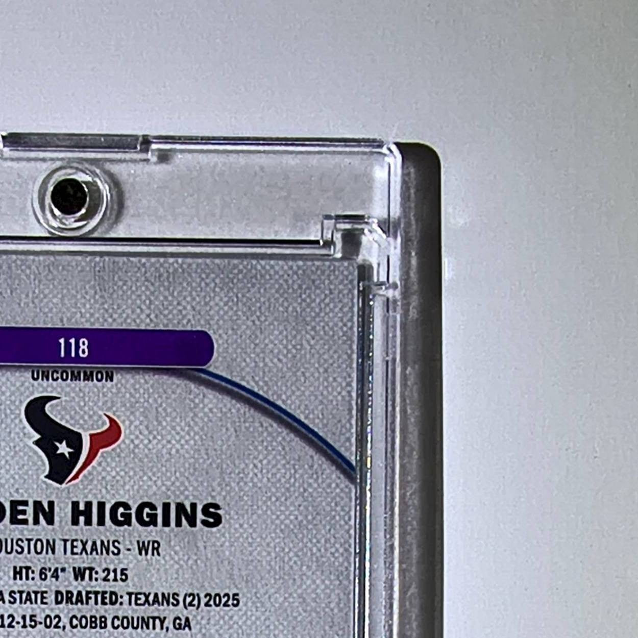 Jayden Higgins Rookie 2025 Topps Finest NFL #118 Uncommon Houston Texans 084/250