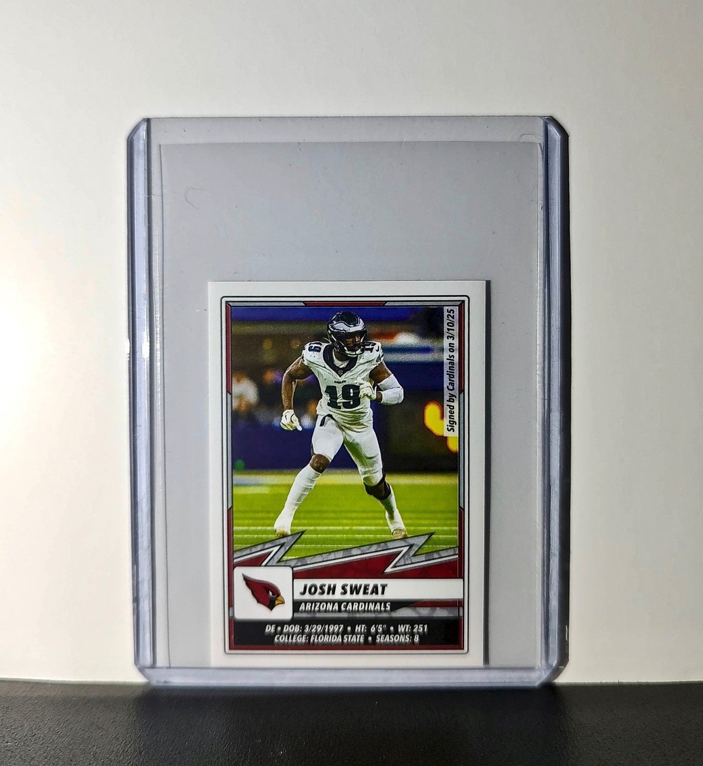 Josh Sweat 2025 Panini NFL #495 Sticker Arizona Cardinals