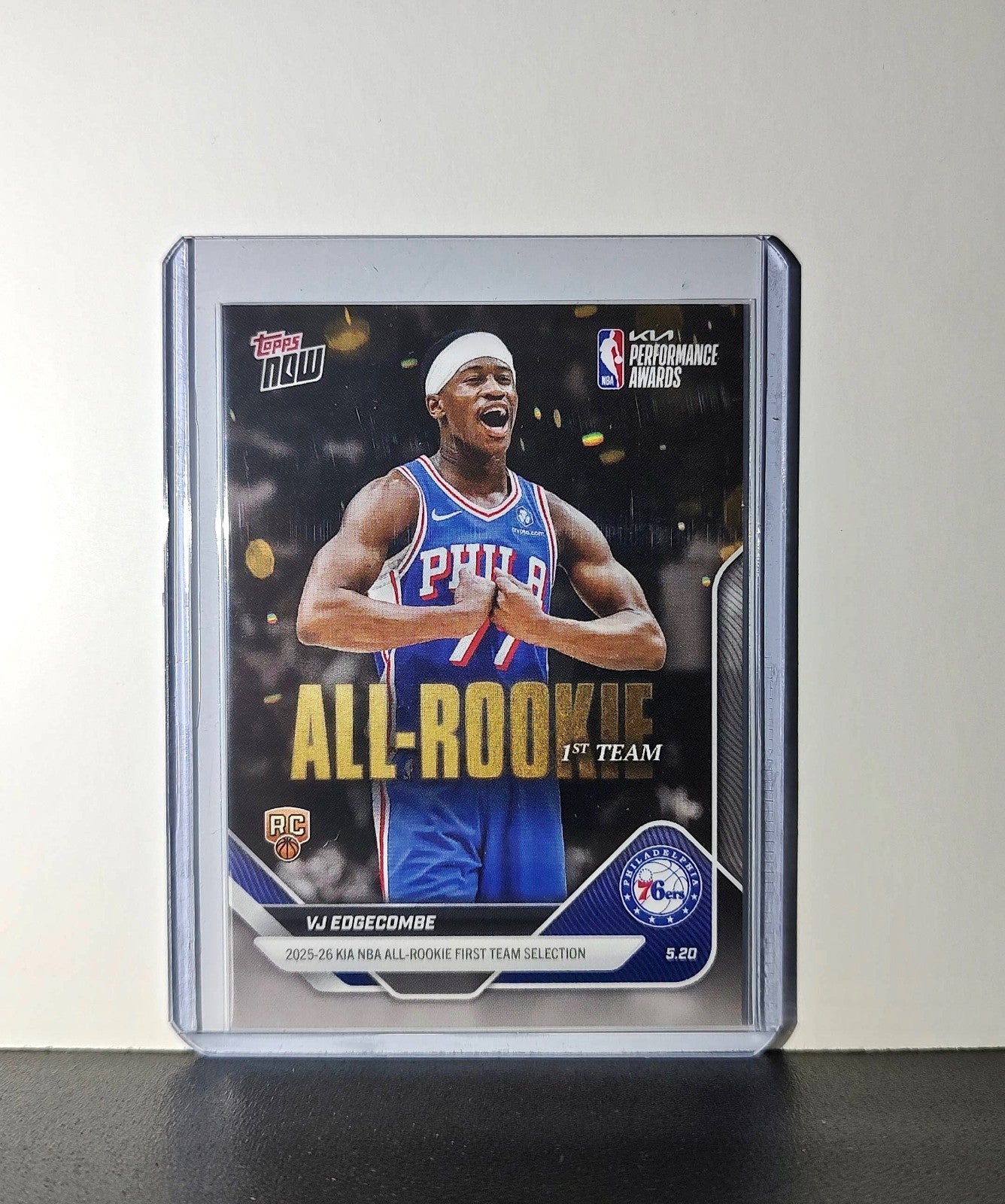 VJ Edgecombe Rookie 2025-26 Topps Now NBA All-Rookie 1st Team Philadelphia 76ers