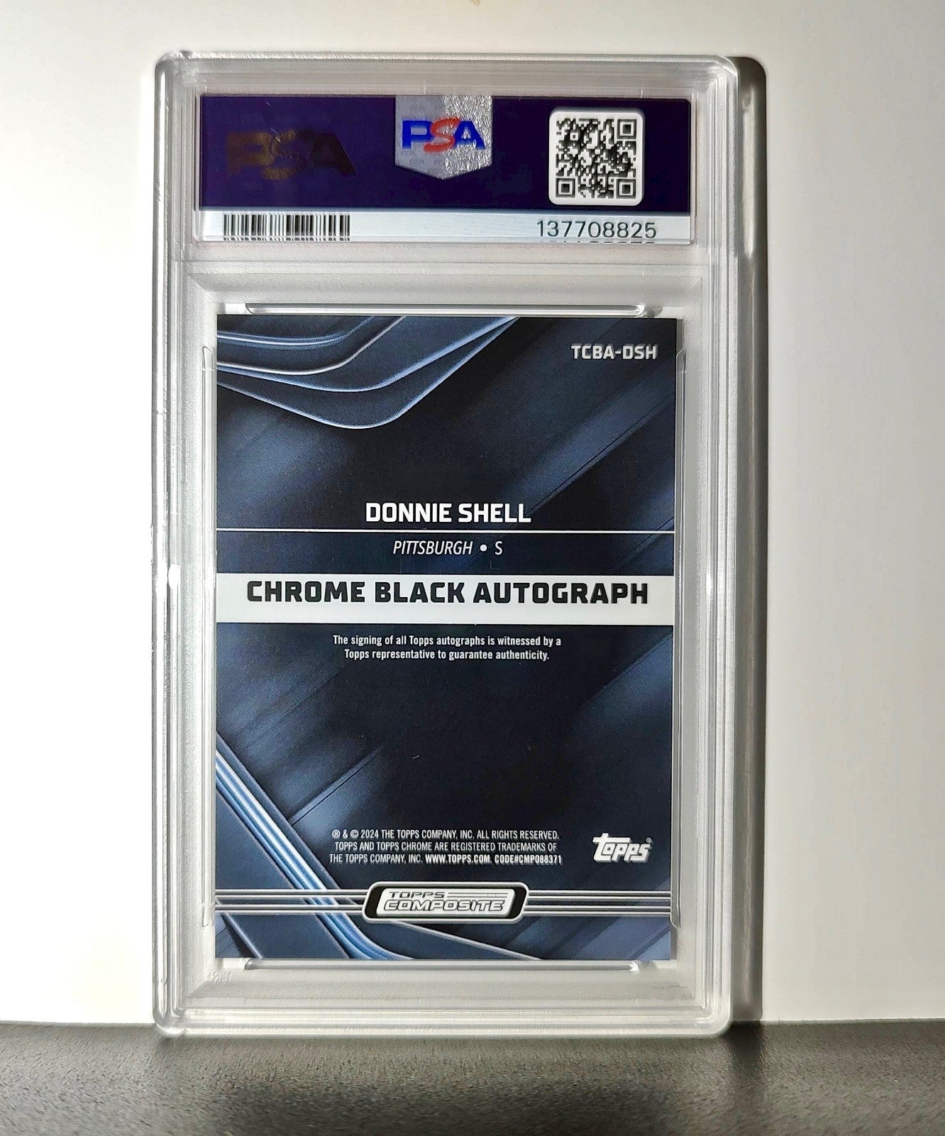 Donnie Shell 2023 Topps Chrome Black #TCBA-DSH PSA 9 Auto 10