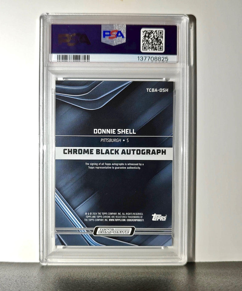 Donnie Shell 2023 Topps Chrome Black #TCBA-DSH PSA 9 Auto 10