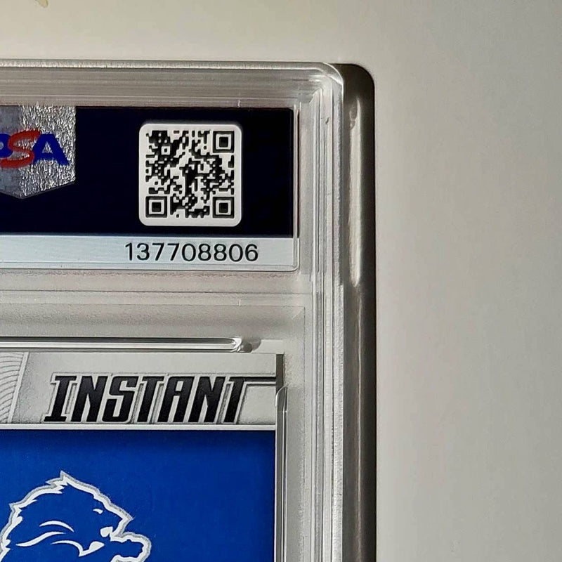 Jake Bates Rookie 2024 Panini NFL #147 Detroit Lions PSA 10 Auto 9