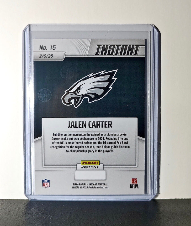 Jalen Carter 2024 Panini Super Bowl LIX Champions NFL #15 Football Card Eagles
