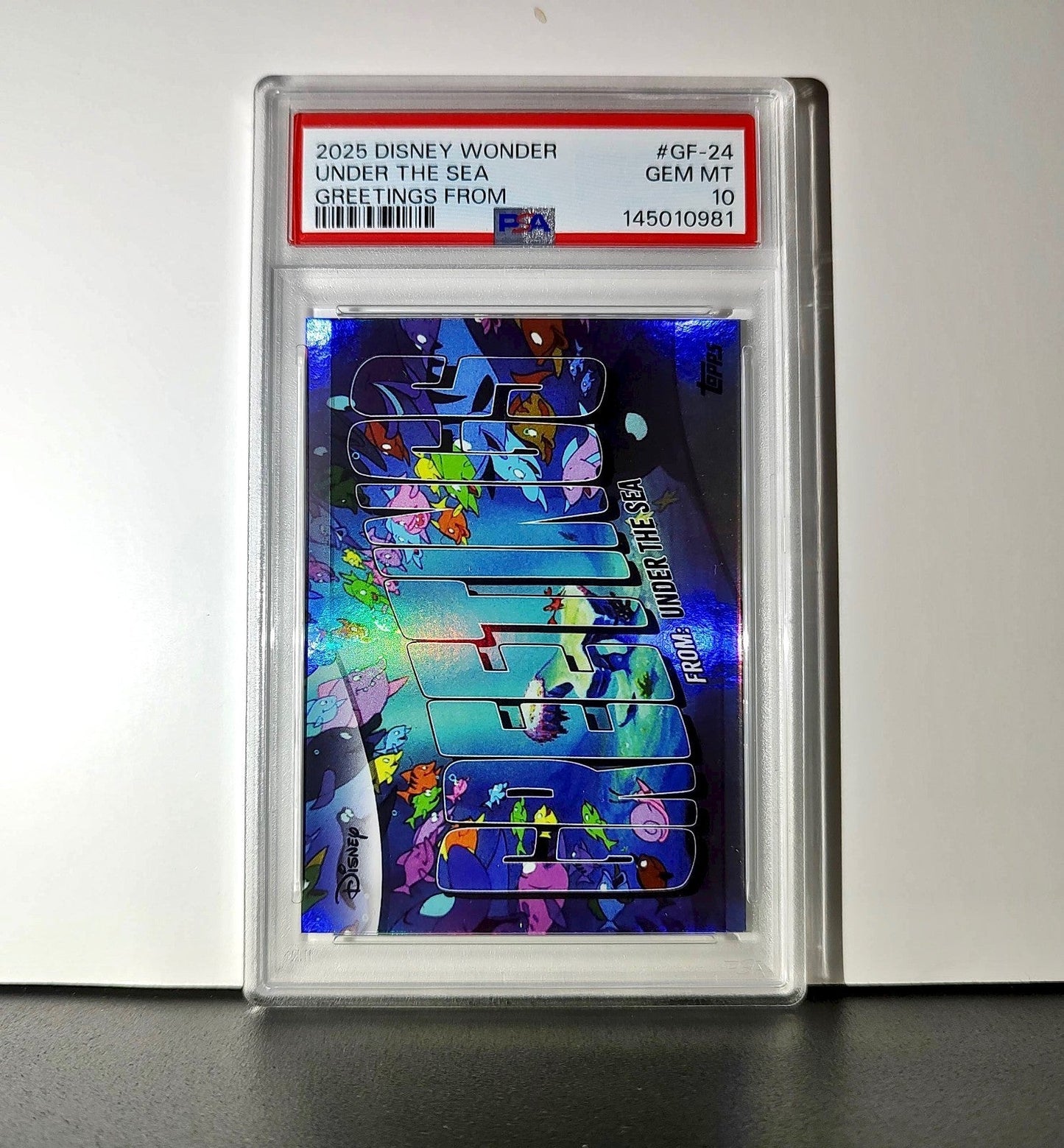 Under the Sea 2025 Topps Disney #GF-24 Greetings From The Little Mermaid PSA 10