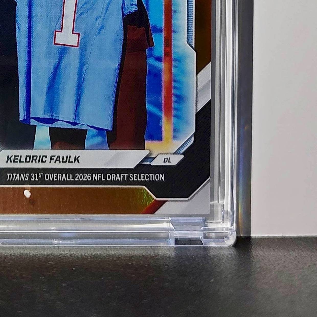 Keldric Faulk Rookie 2026 Topps Now Draft Night #KFAU Orange Foil 24/25 Card