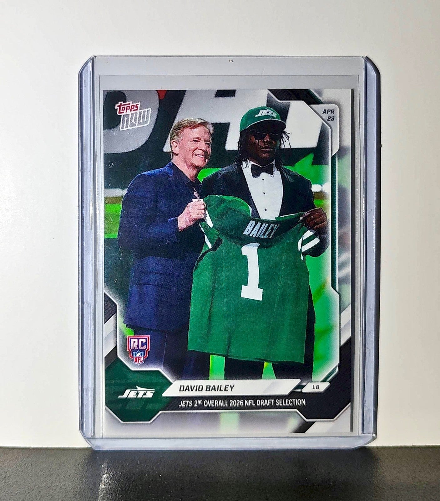 David Bailey Rookie 2026 Topps Now Draft Night #DBAL Card New York Jets