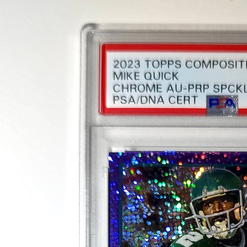 Mike Quick 2023 Topps Purple Speckle Refractor 168/199 PSA 10 Auto 10