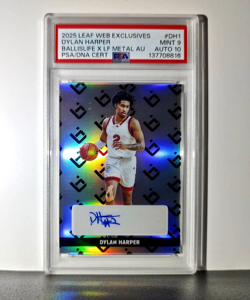 Dylan Harper 2025 Leaf Metal #BILA-DH1 Refractor PSA 9 Auto 10