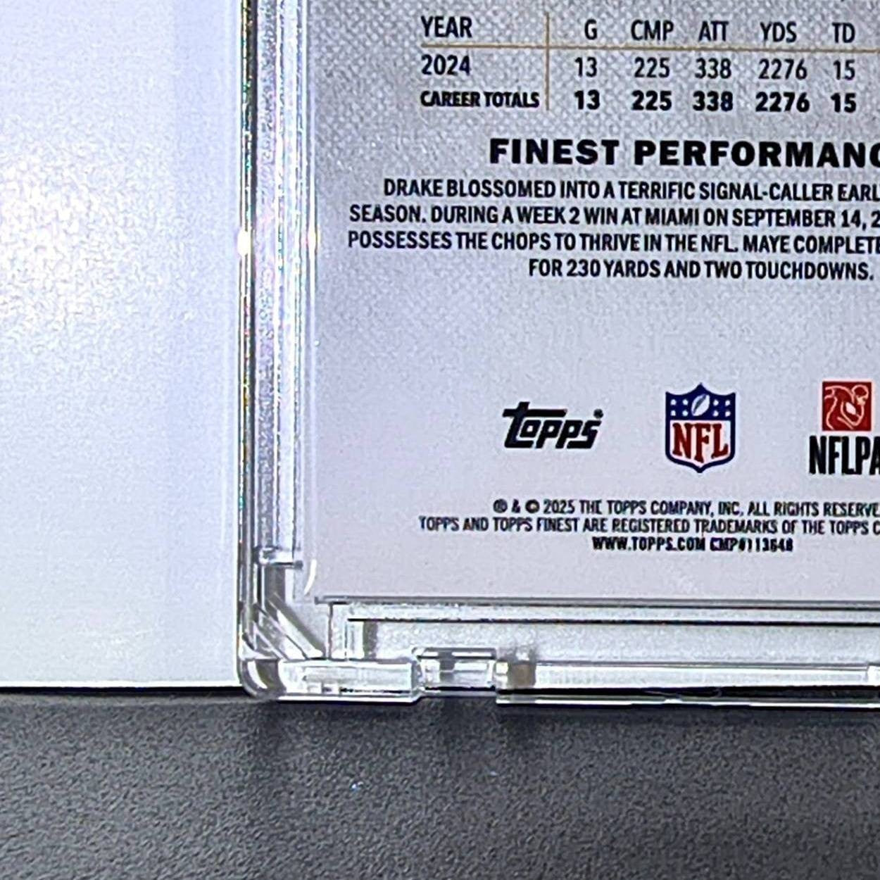 Drake Maye 2025 Topps Finest NFL #RF-5 Reflash Card New England Patriots