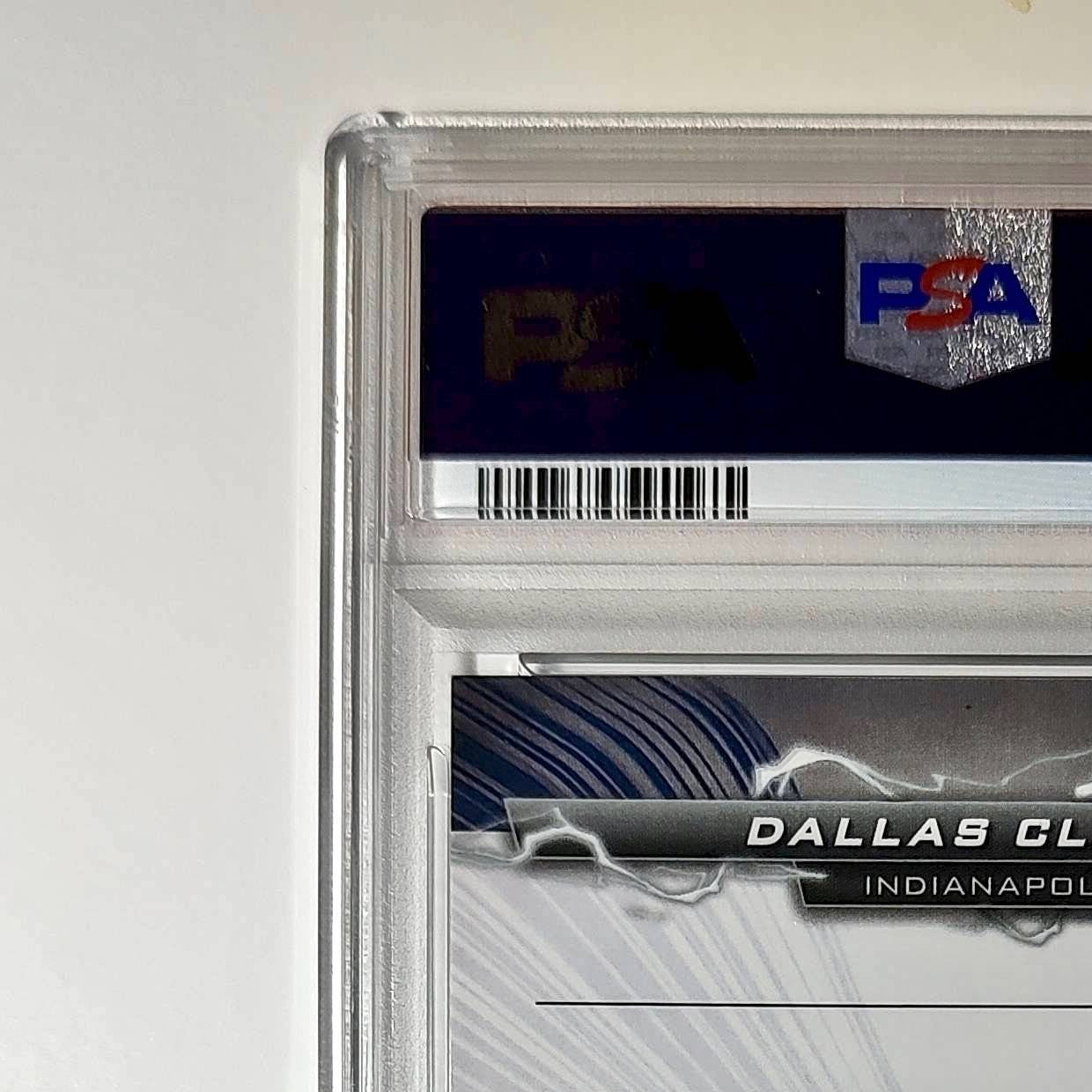 Dallas Clark 2023 Topps Resurgence #RA-DCL White Surge 38/125 PSA 9 Auto 10