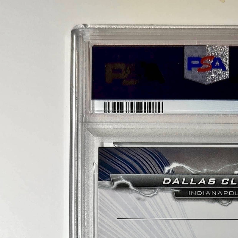 Dallas Clark 2023 Topps Resurgence #RA-DCL White Surge 38/125 PSA 9 Auto 10