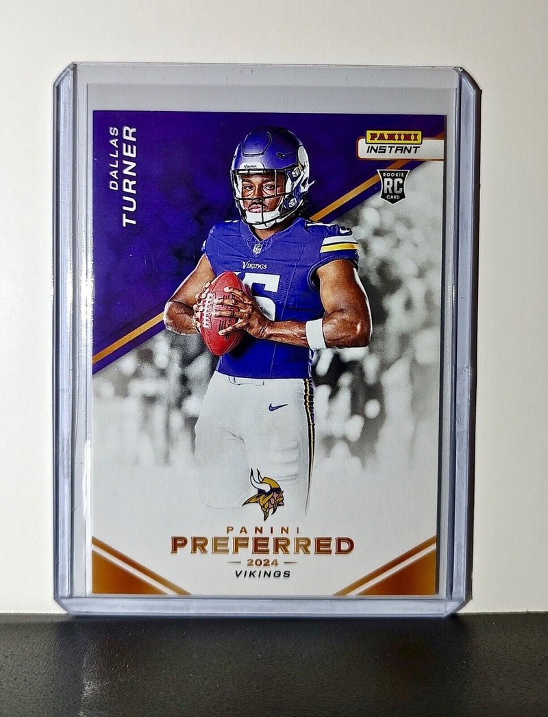 Dallas Turner 2024 Panini Preferred NFL #7 Rookie Card Minnesota Vikings 1/335