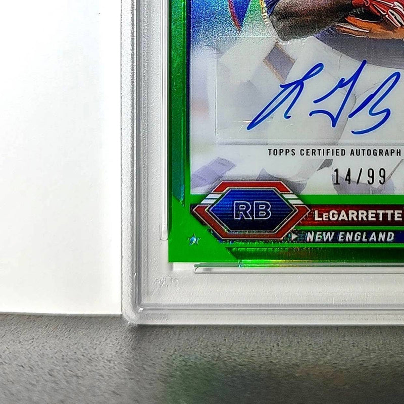 LeGarrette Blount 2023 Topps Chrome #TCA-LB Green Refractor 14/99 PSA 10 Auto 10