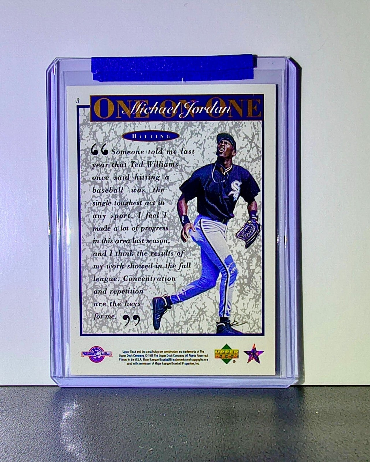 Michael Jordan 1995 Upper Deck Minors One on One #3 Baseball Card Barons
