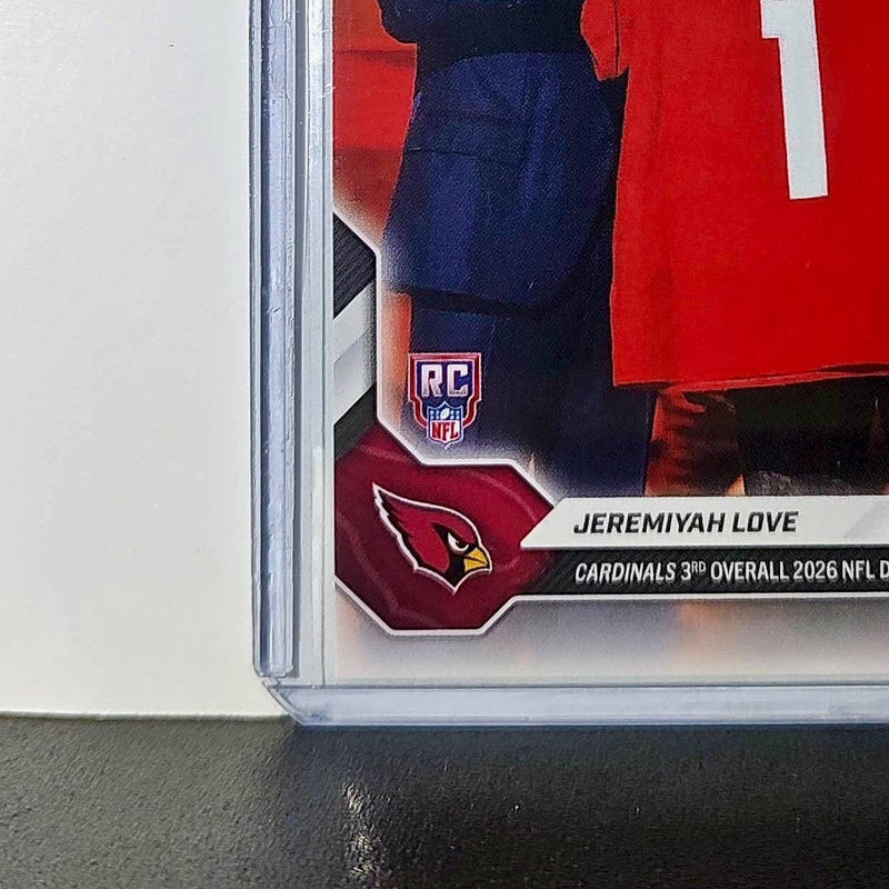 Jeremiyah Love Rookie 2026 Topps Now Draft Night #JLOV Card Arizona Cardinals