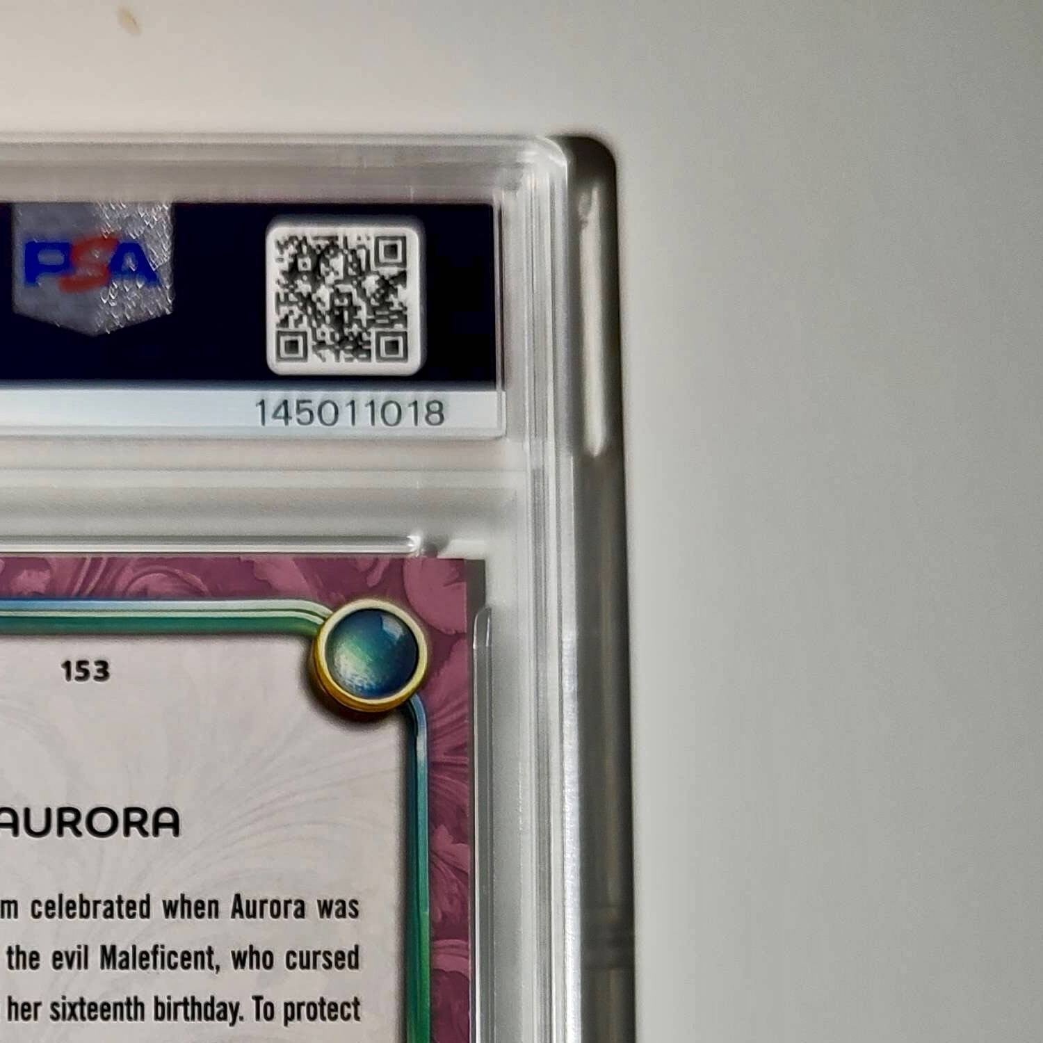Aurora 2025 Topps Disney Cartoon Princess #153 Card Sleeping Beauty PSA 9
