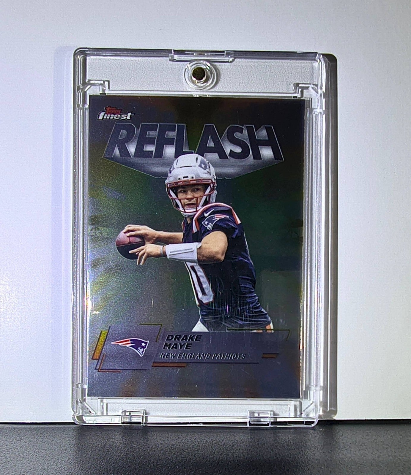 Drake Maye 2025 Topps Finest NFL #RF-5 Reflash Card New England Patriots