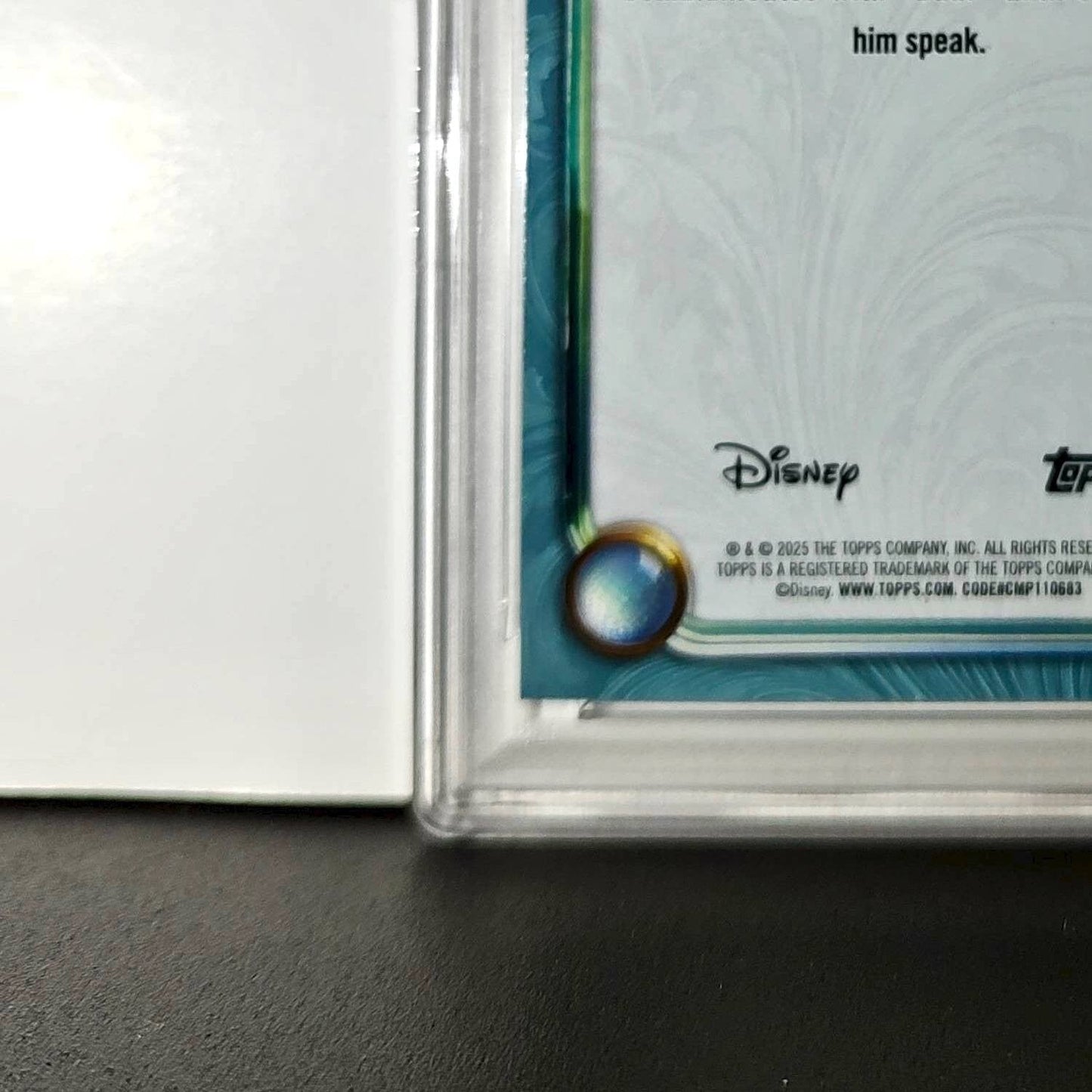 Valentino 2025 Topps Disney Wonder #150 Diamond Card Wish PSA 9
