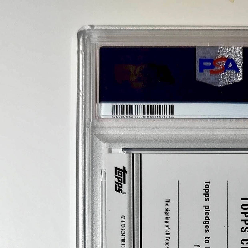 Mike Quick 2023 Topps Chrome Purple Speckle Refractor 2/199 PSA 9 Auto 10