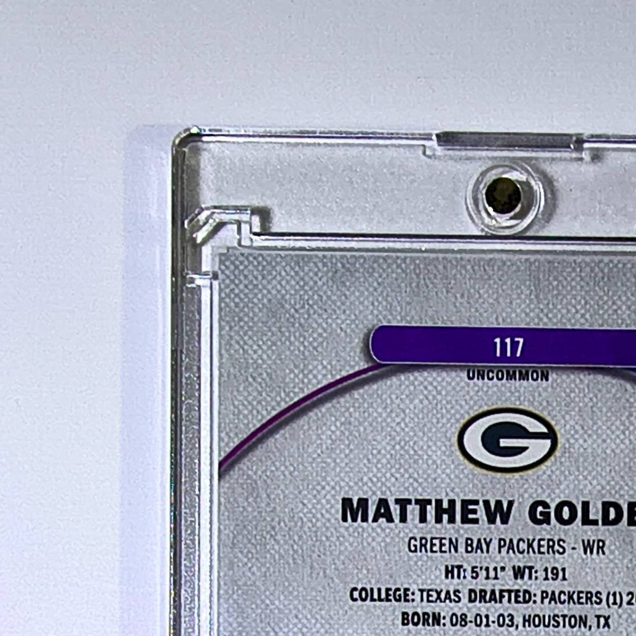 Matthew Golden Rookie 2025 Topps Finest NFL #117 Refractor Green Bay Packers