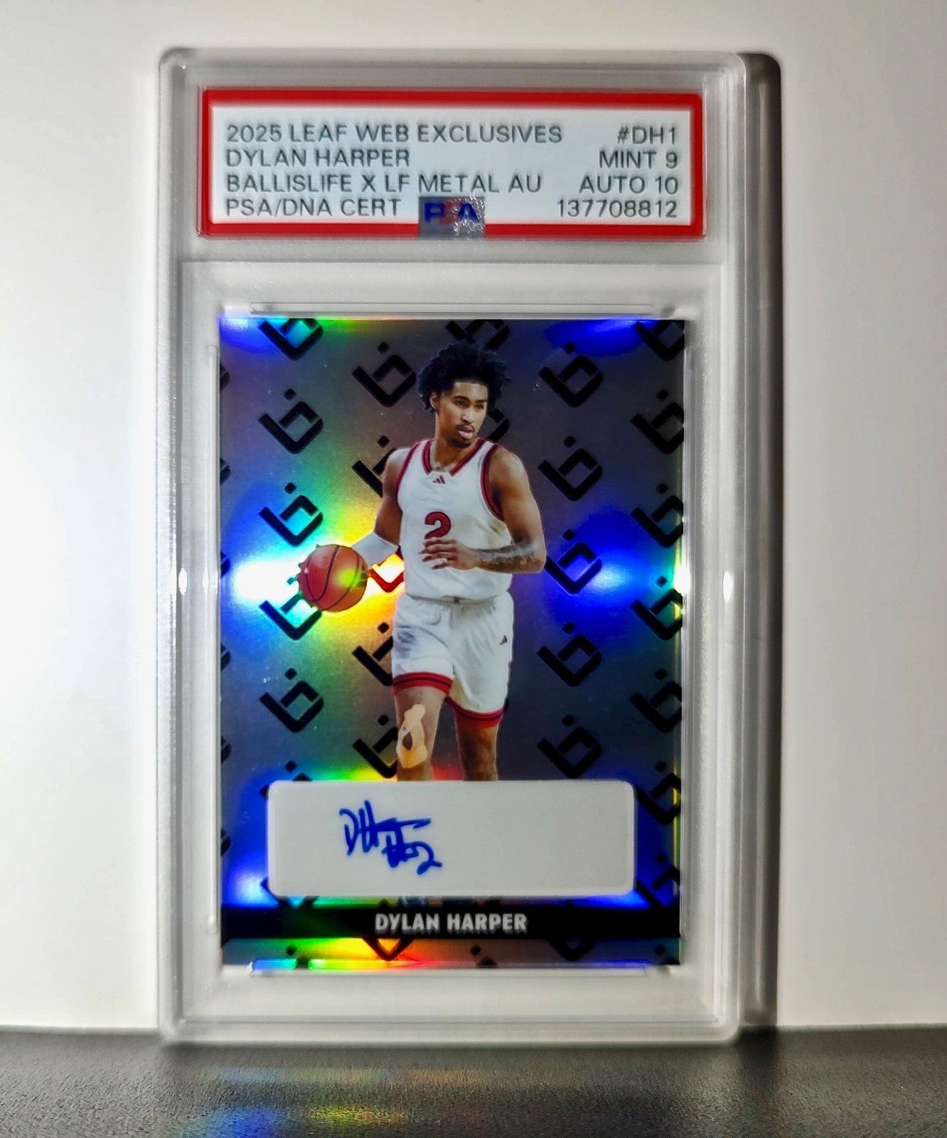 Dylan Harper 2025 Leaf Metal #BILA-DH1 Refractor PSA 9 Auto 10