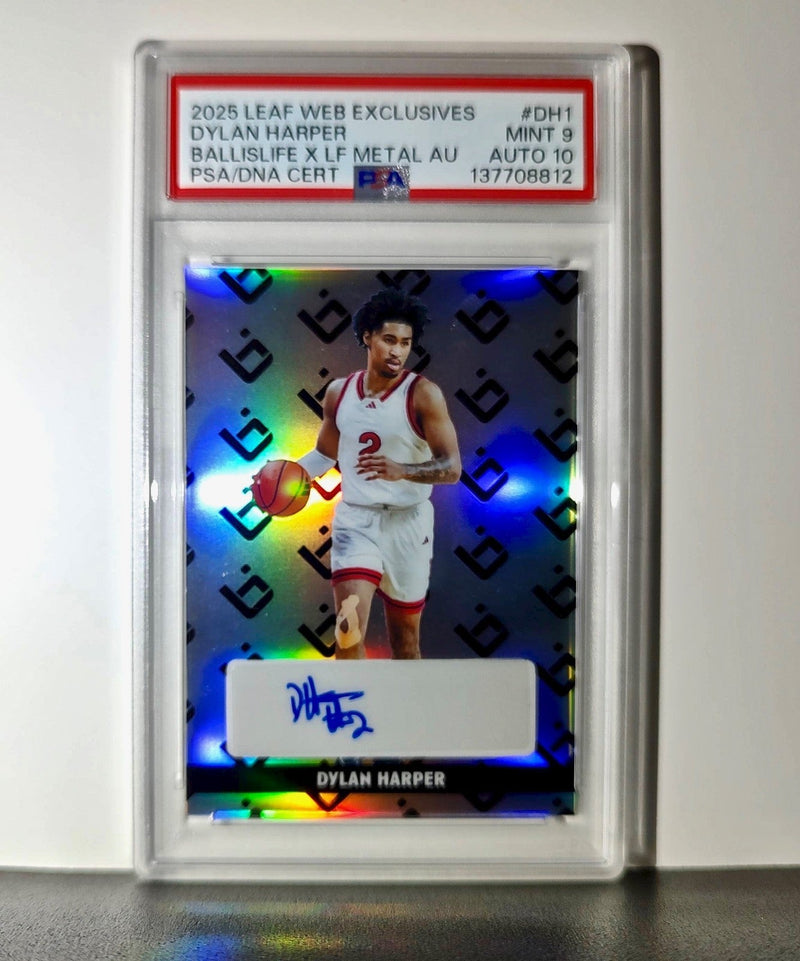 Dylan Harper 2025 Leaf Metal #BILA-DH1 Refractor PSA 9 Auto 10