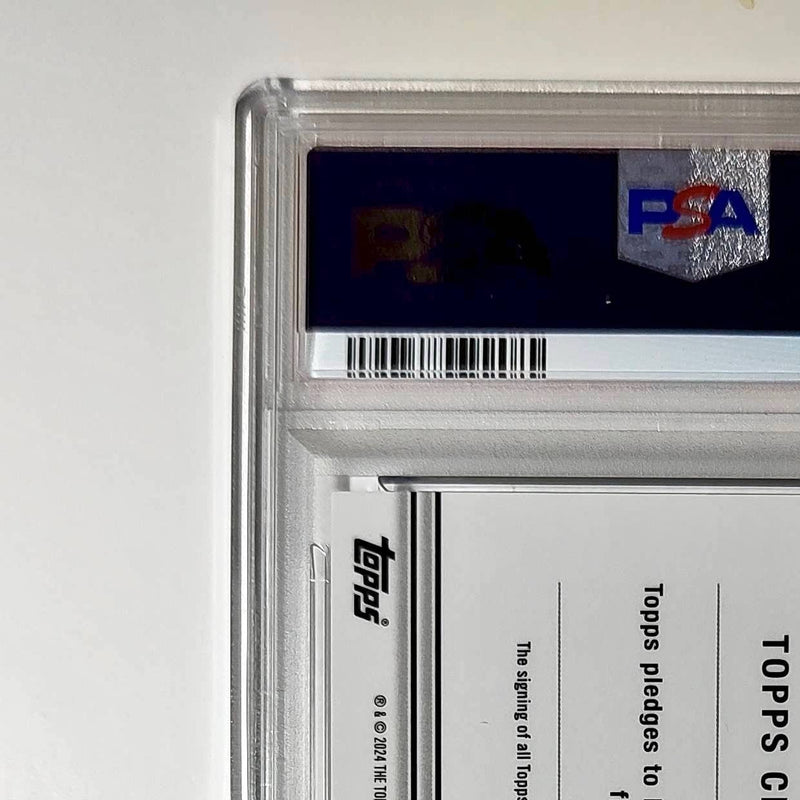 Drew Pearson 2023 Topps #TCA-DPE Chrome Purple Speckle 19/199 PSA 10 Auto 9