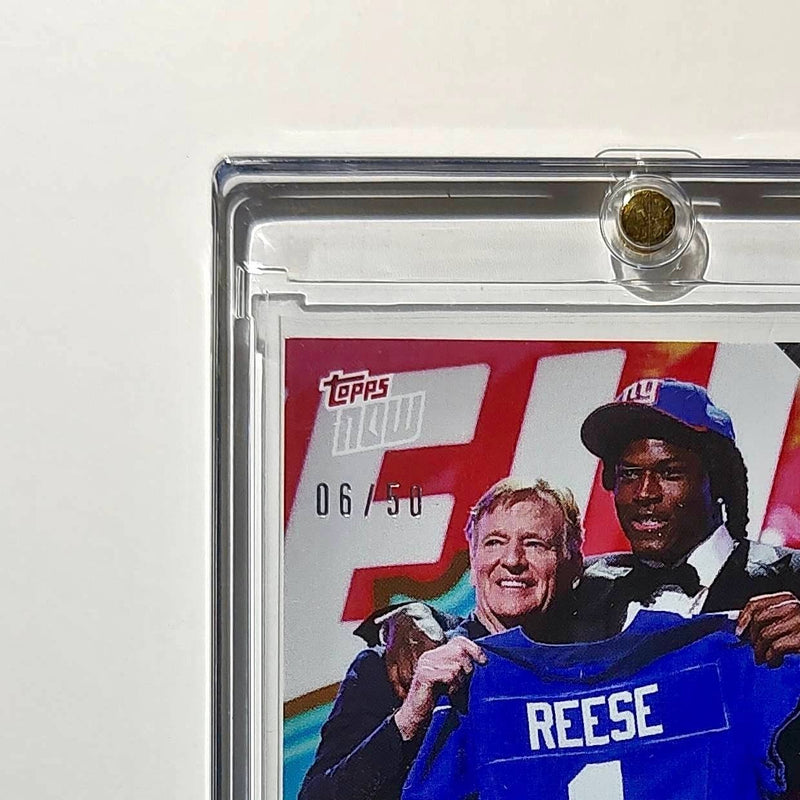 Arvell Reese Rookie 2026 Topps Now Draft Night #AREE Gold Foil 06/50 Card Giants