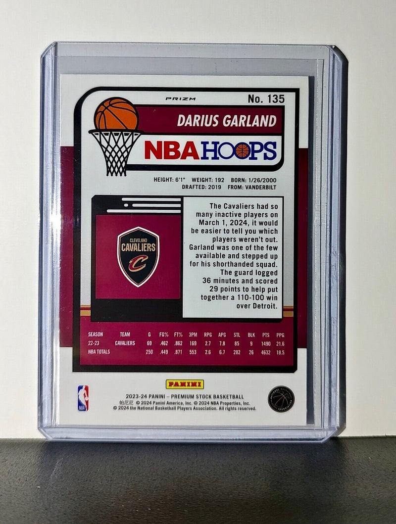 Darius Garland 2023-24 Panini Premium NBA Hoops #135 Disco Prizm Card Cavaliers