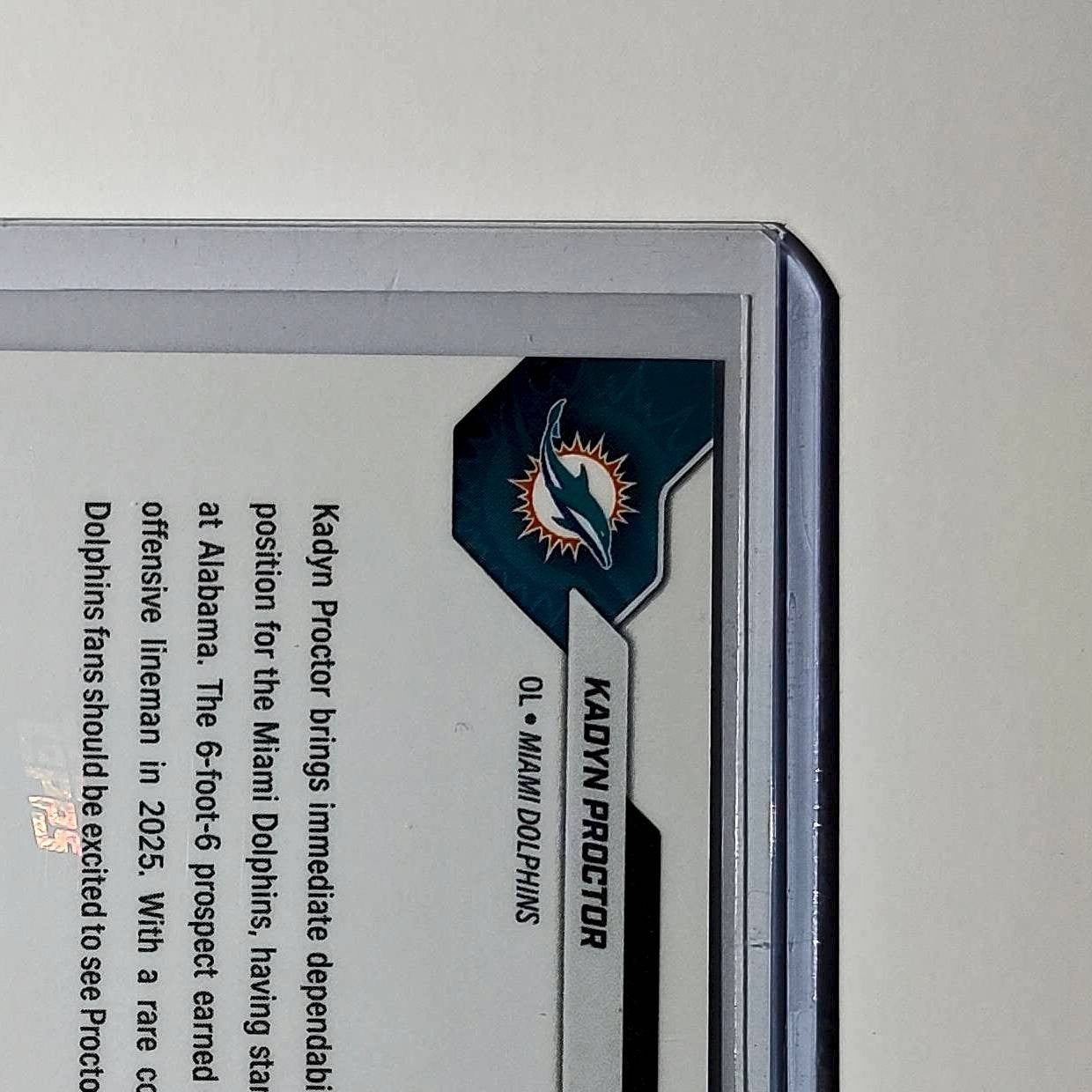 Kadyn Proctor Rookie 2026 Topps Now Draft Night #KPRO Card Miami Dolphins