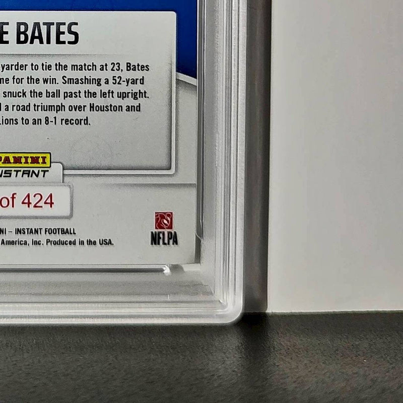 Jake Bates Rookie 2024 Panini NFL #147 Detroit Lions PSA 9 Auto 9
