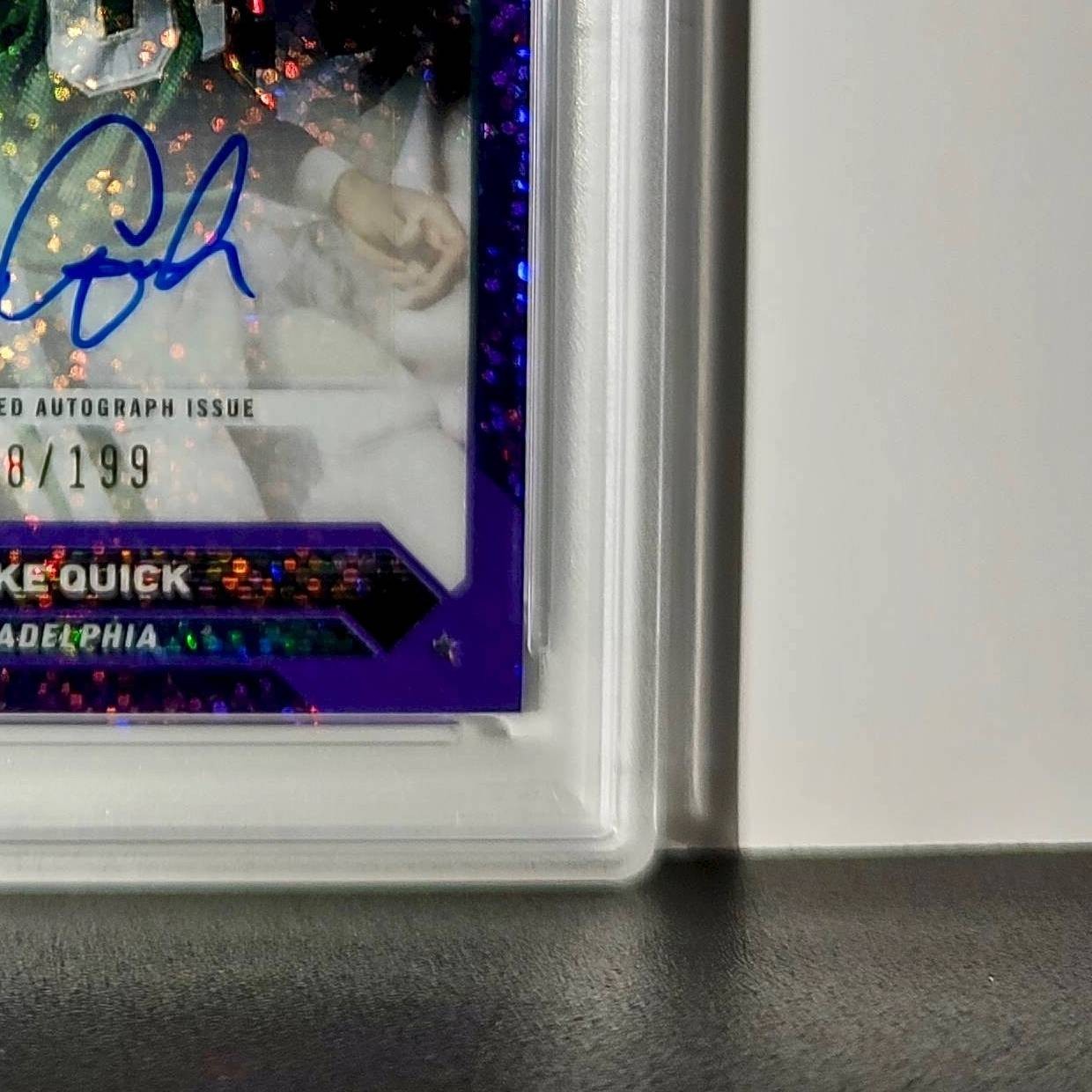 Mike Quick 2023 Topps Purple Speckle Refractor 168/199 PSA 10 Auto 10