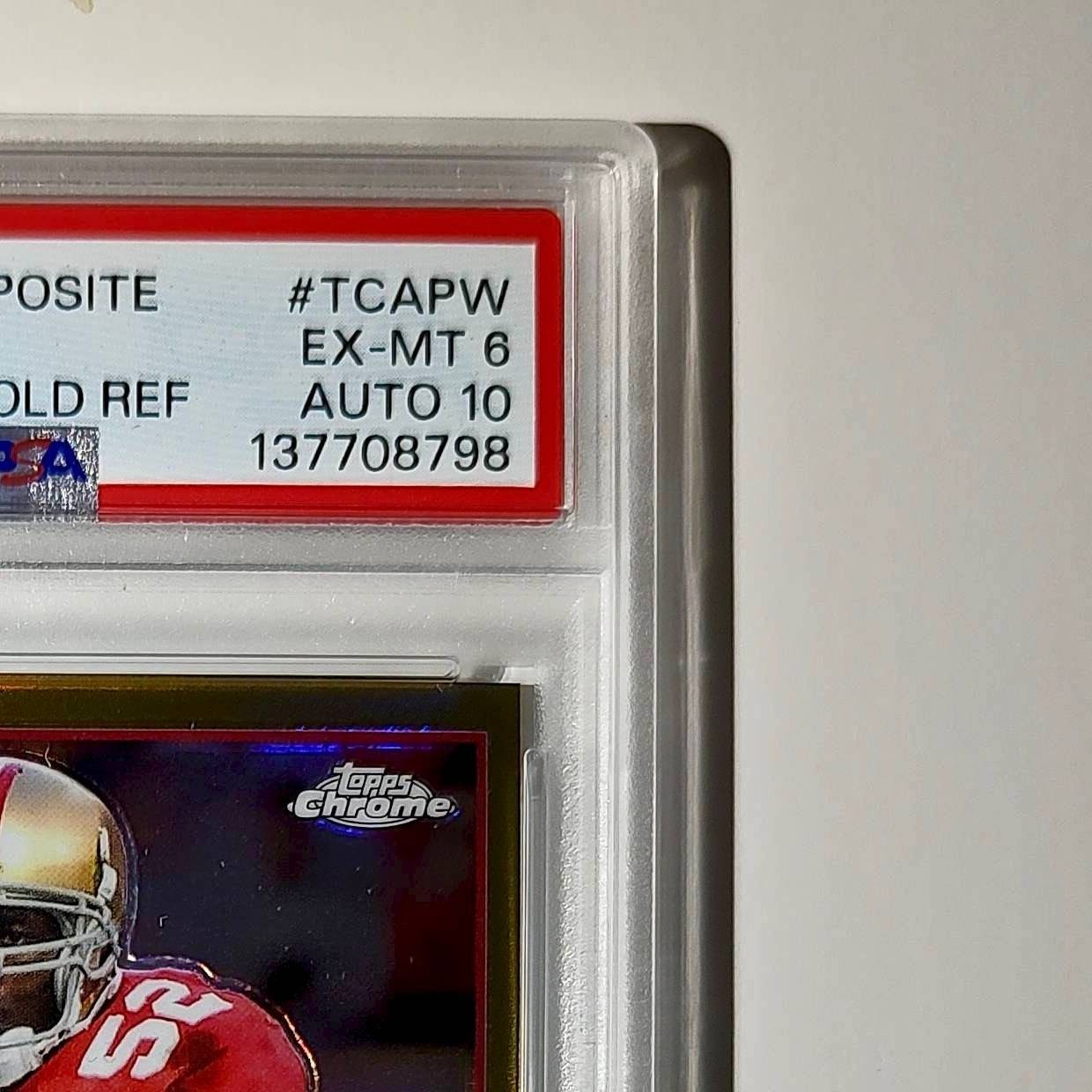 Patrick Willis 2023 Topps Chrome #TCA-PW Gold Refractor 16/50 PSA 6 Auto 10