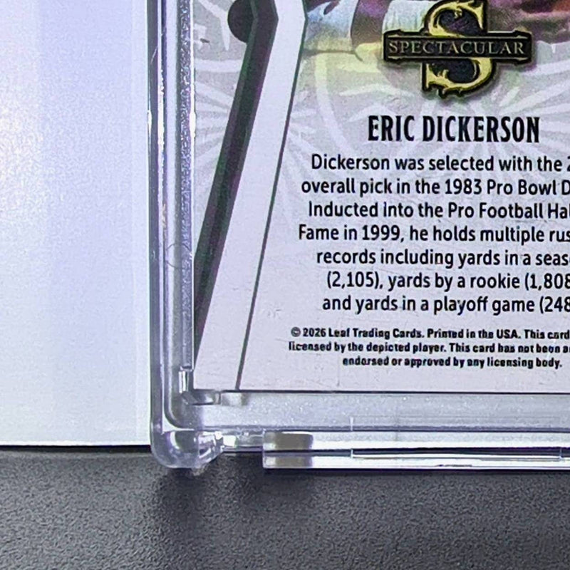 Eric Dickerson 2026 Leaf Spectacular NFL #34 Card Pro Bowl LA Rams SSP 5/6