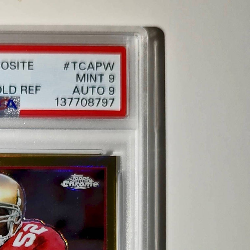 Patrick Willis 2023 Topps Chrome #TCA-PW Gold Refractor 43/50 PSA 9 Auto 9