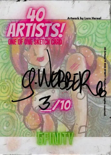 5finity 2022 40 Artists! Sketch Card George Webber - Non-Sport Single